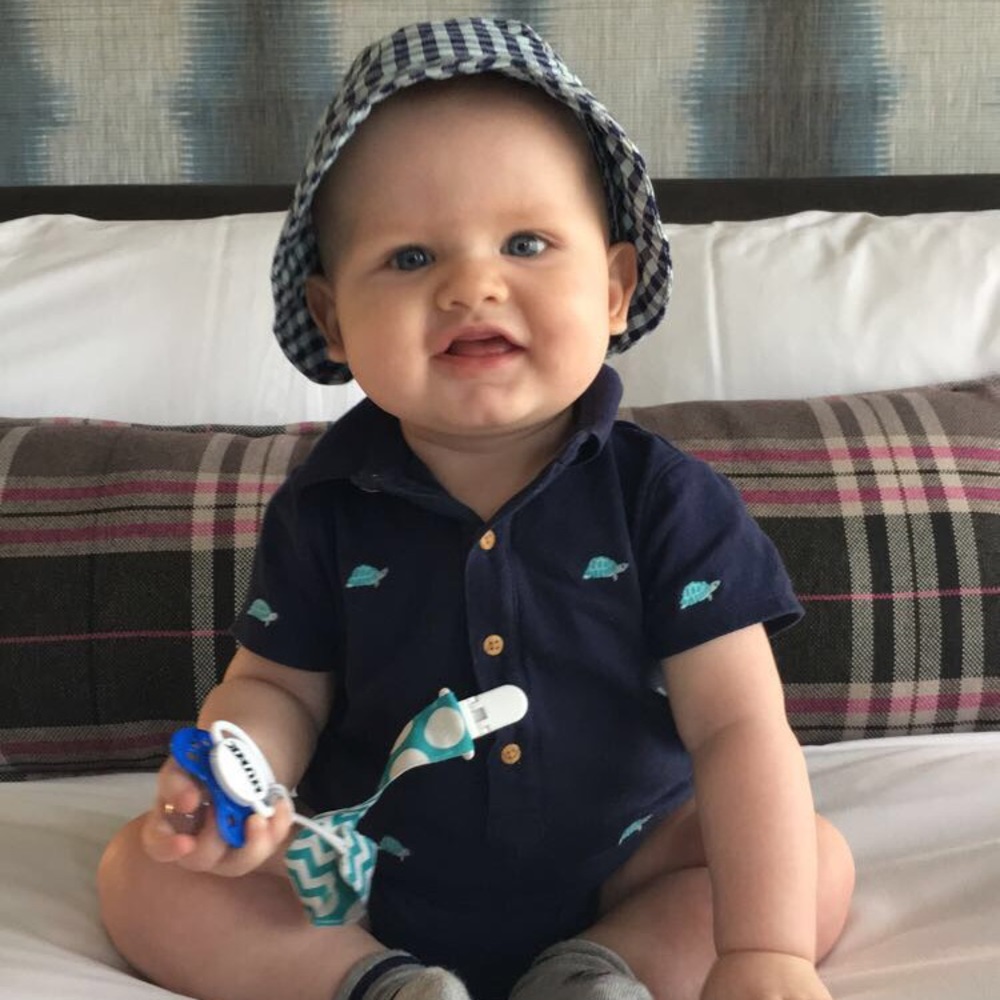 JANIE & JACK one piece 6-12M w/hat